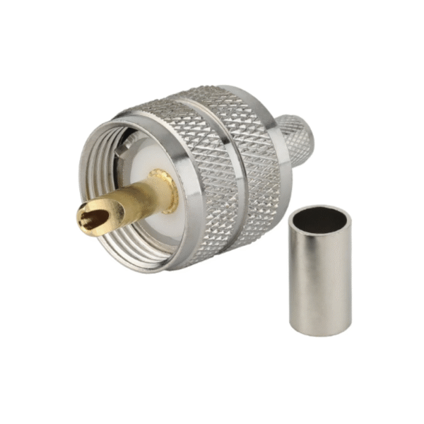 CONECTOR PL259 MACHO CRIMP. RG58/LMR195