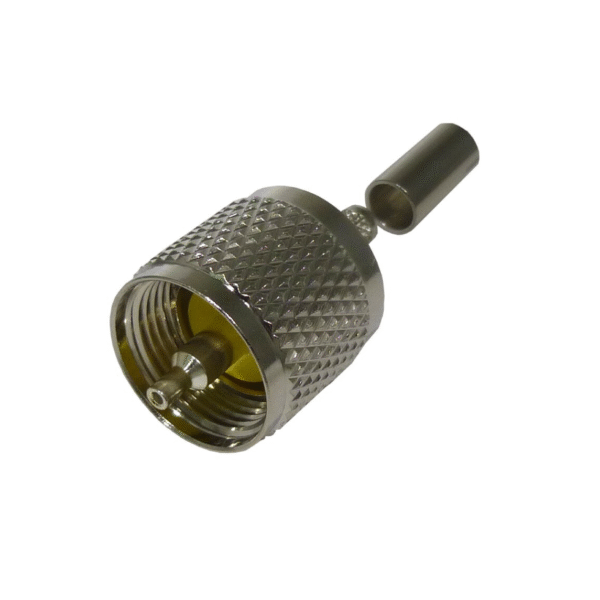 CONECTOR PL259 MACHO CRIMP. P/RG58