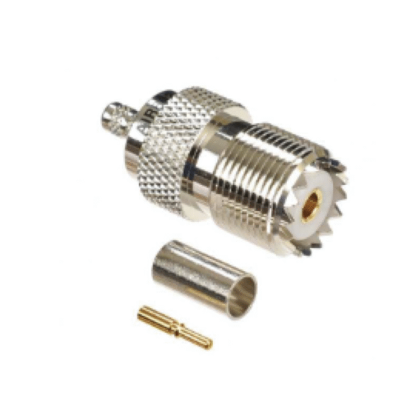 CONECTOR PL259 HEMBRA CRIMP P/RG-58 LMR195